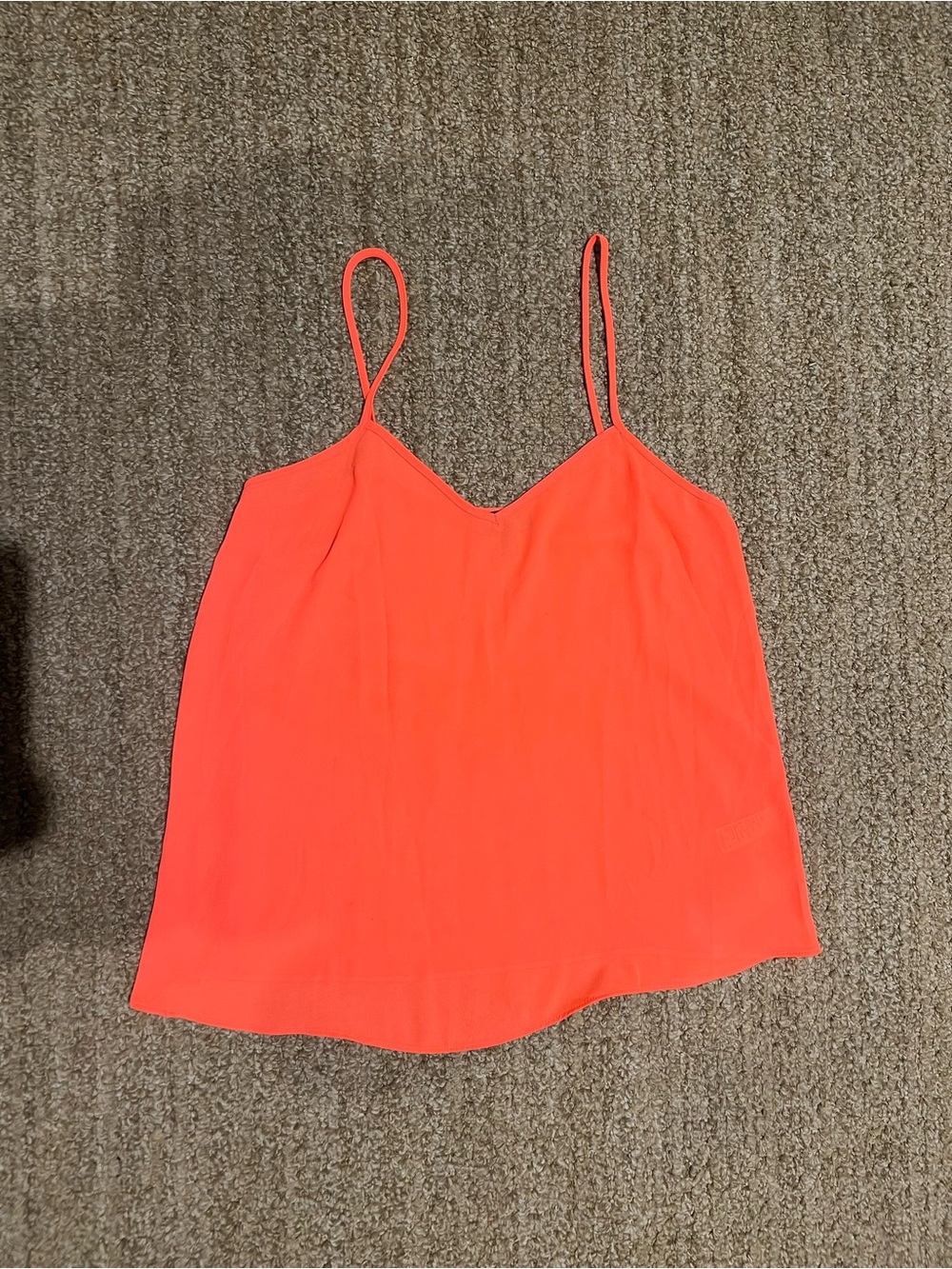 Neon Orange Spaghetti Strap Cami Tank Top